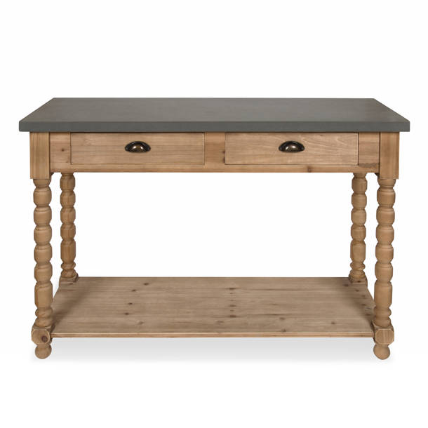 Gracie Oaks Arch Farmhouse End Table with Storage Shelf, French Country
